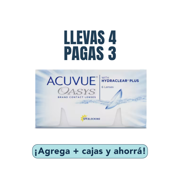 Acuvue Oasys con Hydraclear Plus - Miopía e Hipermetropía