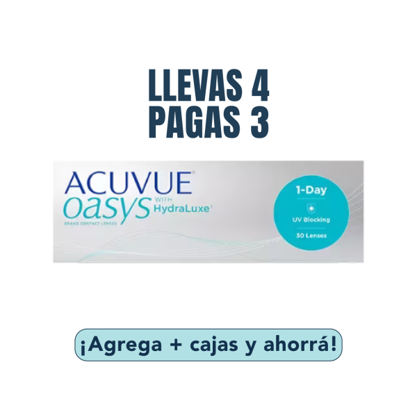 Acuvue Oasys 1 Day con HydraLuxe - Miopía/Hipermetropía